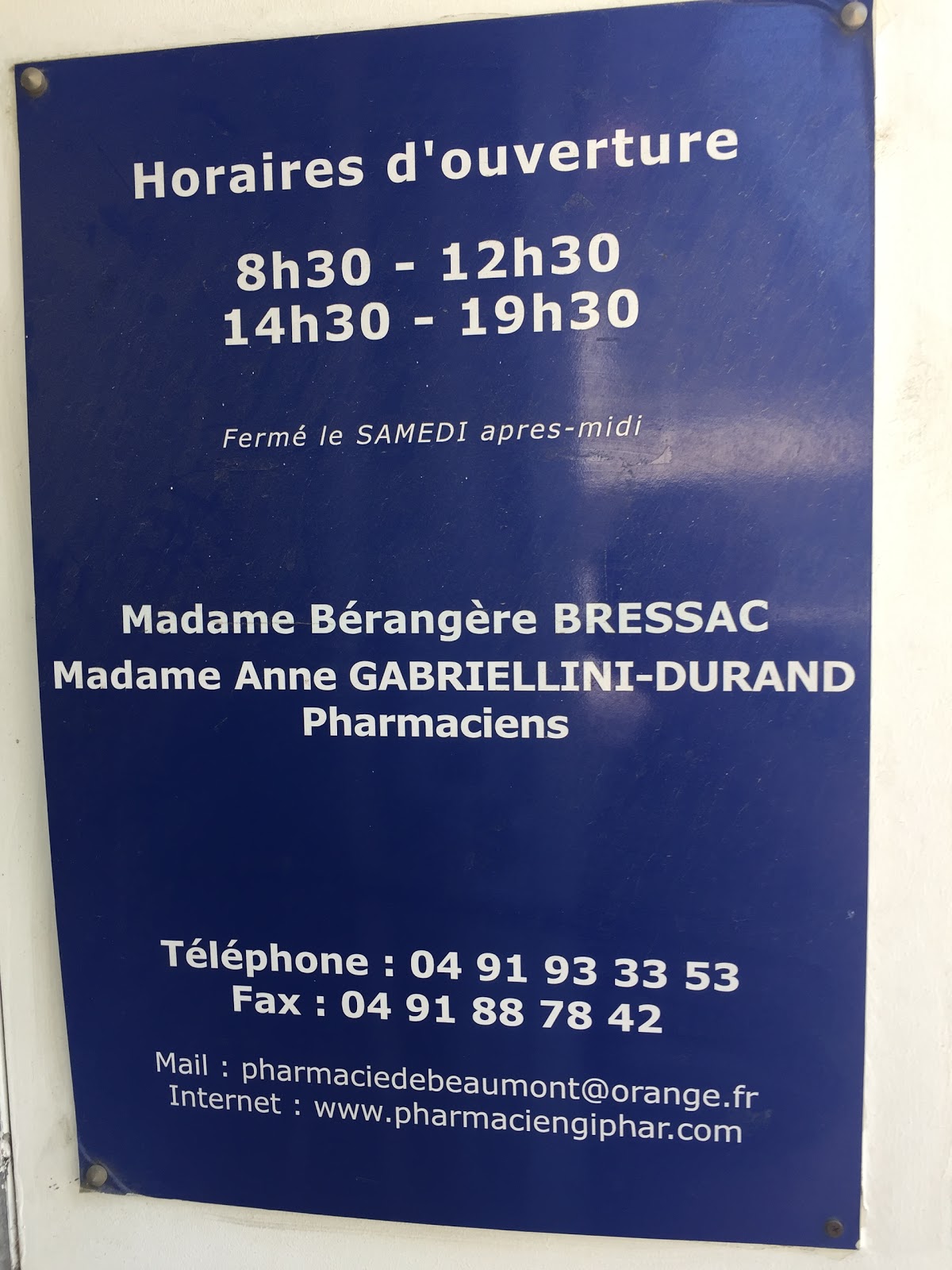 PHARMACIE DE BEAUMONT