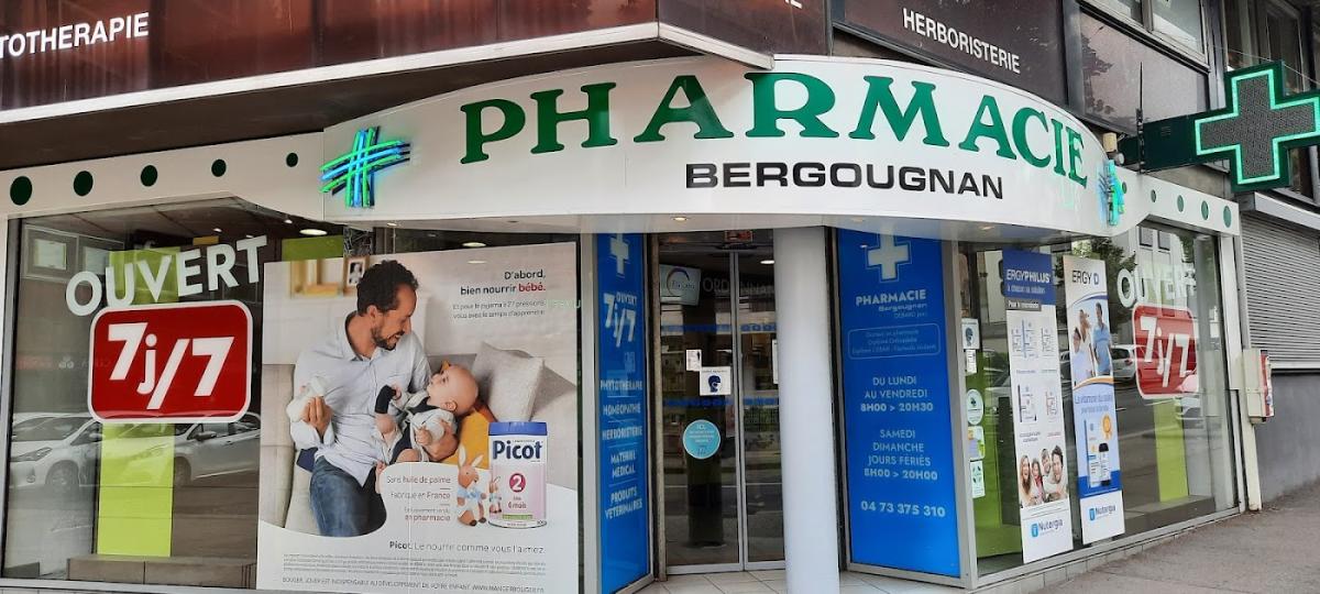 Pharmacie Bergougnan Clermont Ferrand PUY DE DOME BERGOUGNAN OUVERT 7/7 GARDE DIMANCHE
