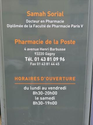 Pharmacie Pharmacie De La Poste. 0