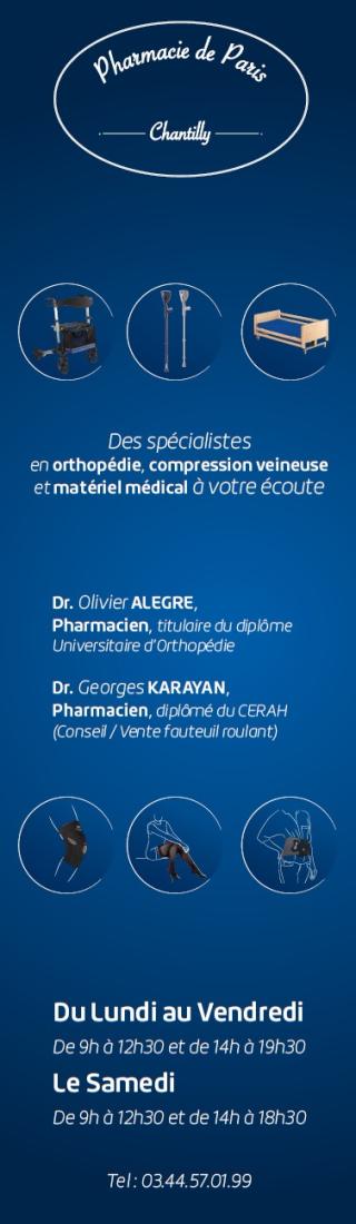 Pharmacie Pharmacie de Paris Chantilly pharmacie de garde au 3237 0